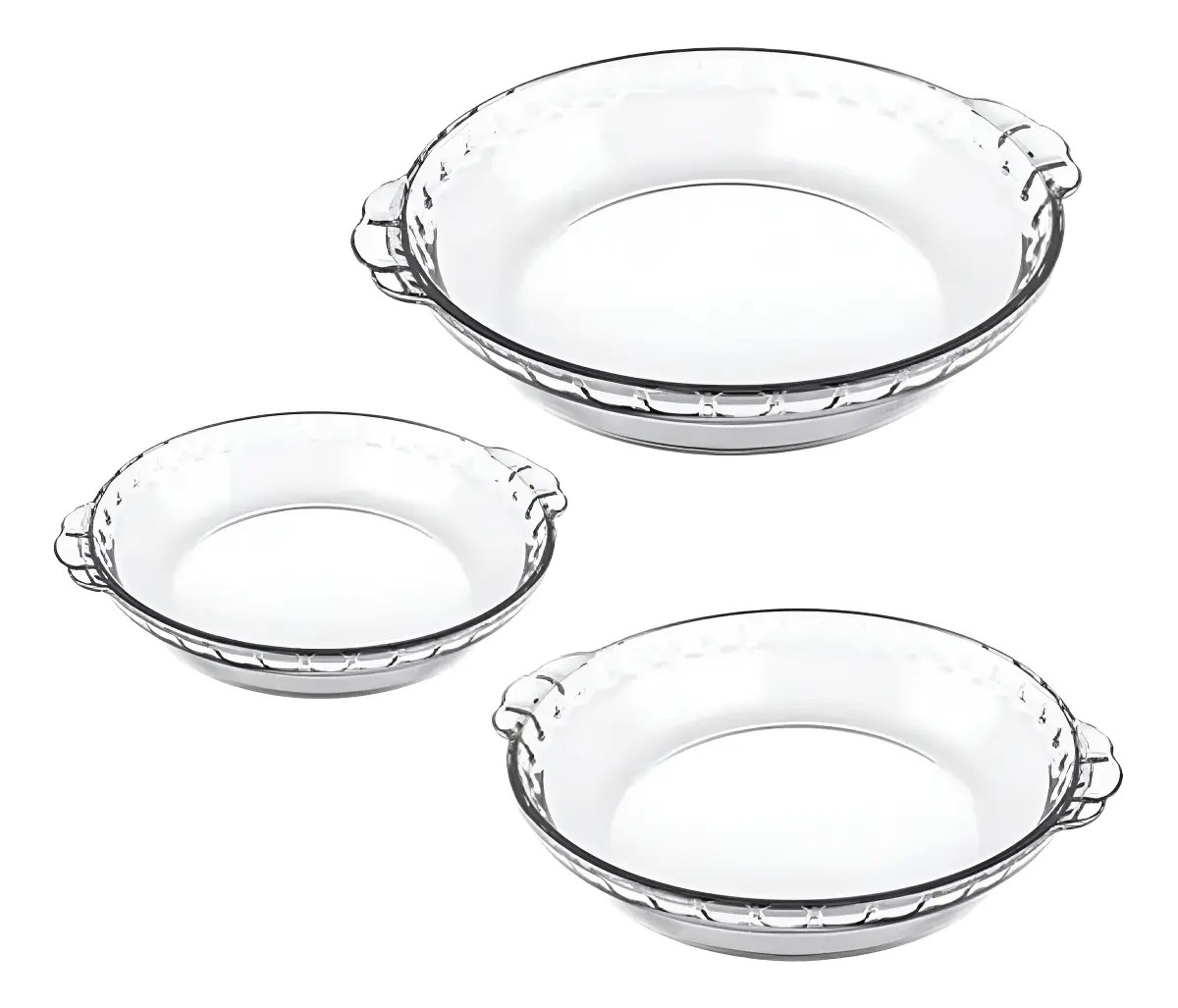 Conjunto De Formas Filetadas 3 Peças Transparente Marinex