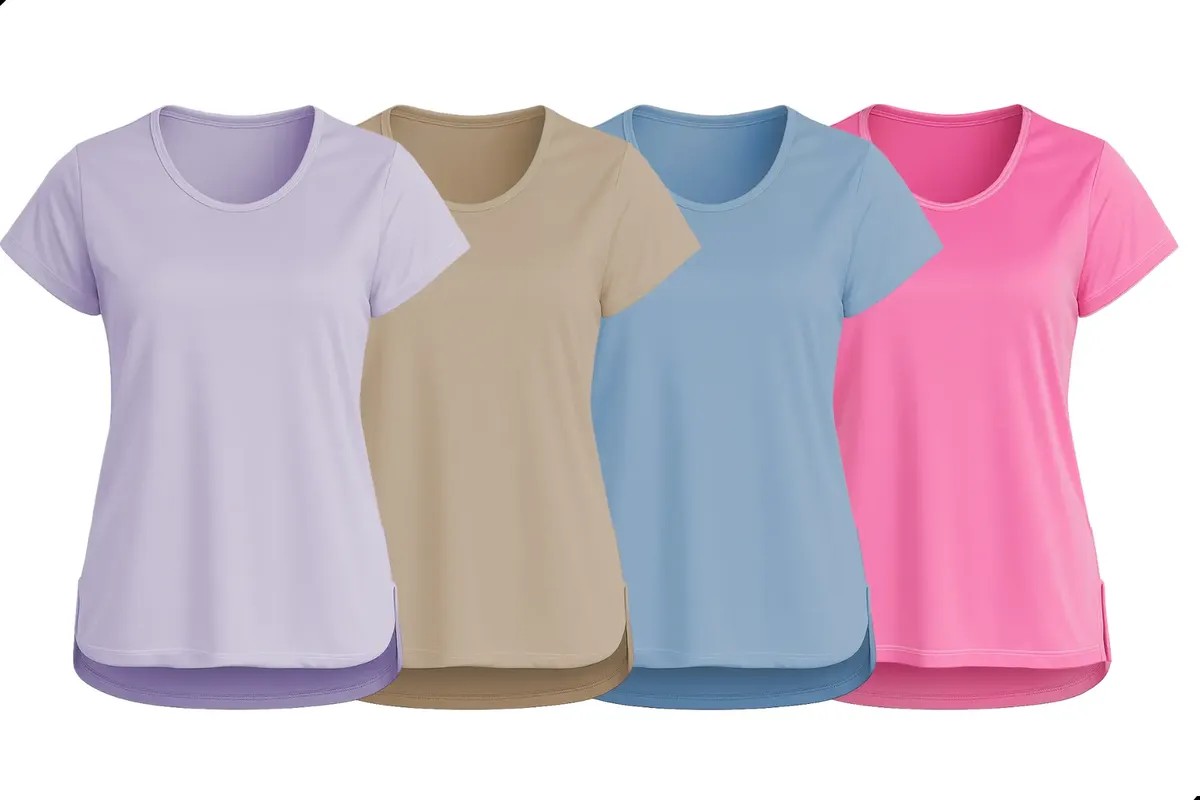 Kit 4 Camiseta Feminina Dryfit Tapa Bumbum Academia Treino