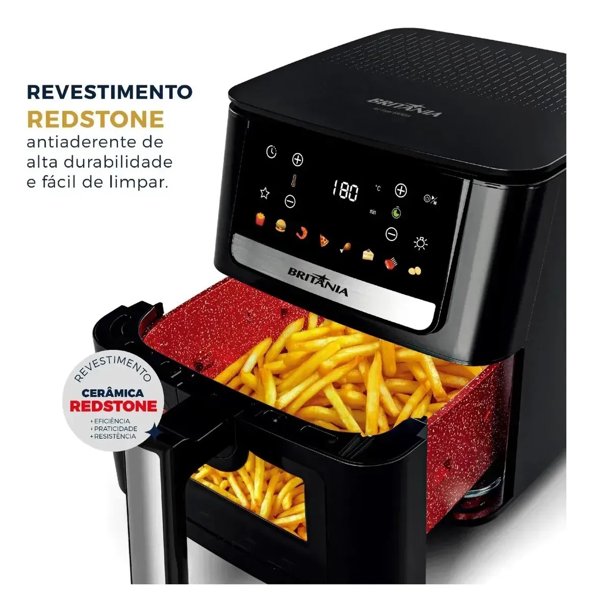 Air Fryer Britânia 6,5L 1700W 8 Funções