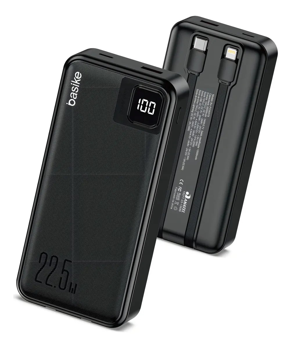 Power Bank 20000mah Portátil Carga Rápida 22.5w