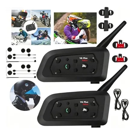 Comunicador V6 Plus Bluetooth 5.2 - 2 Unid. 1500m 25h Bateri