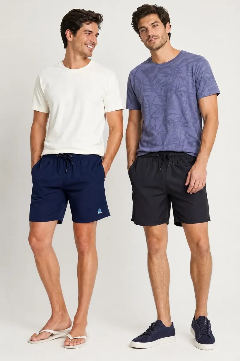 Kit com 2 Shorts Vôlei Liso Polo Wear