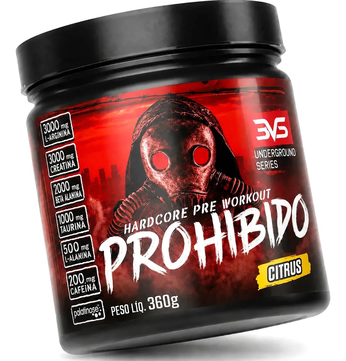 Pré Treino Prohibido 360g - 3VS (4 Sabores)