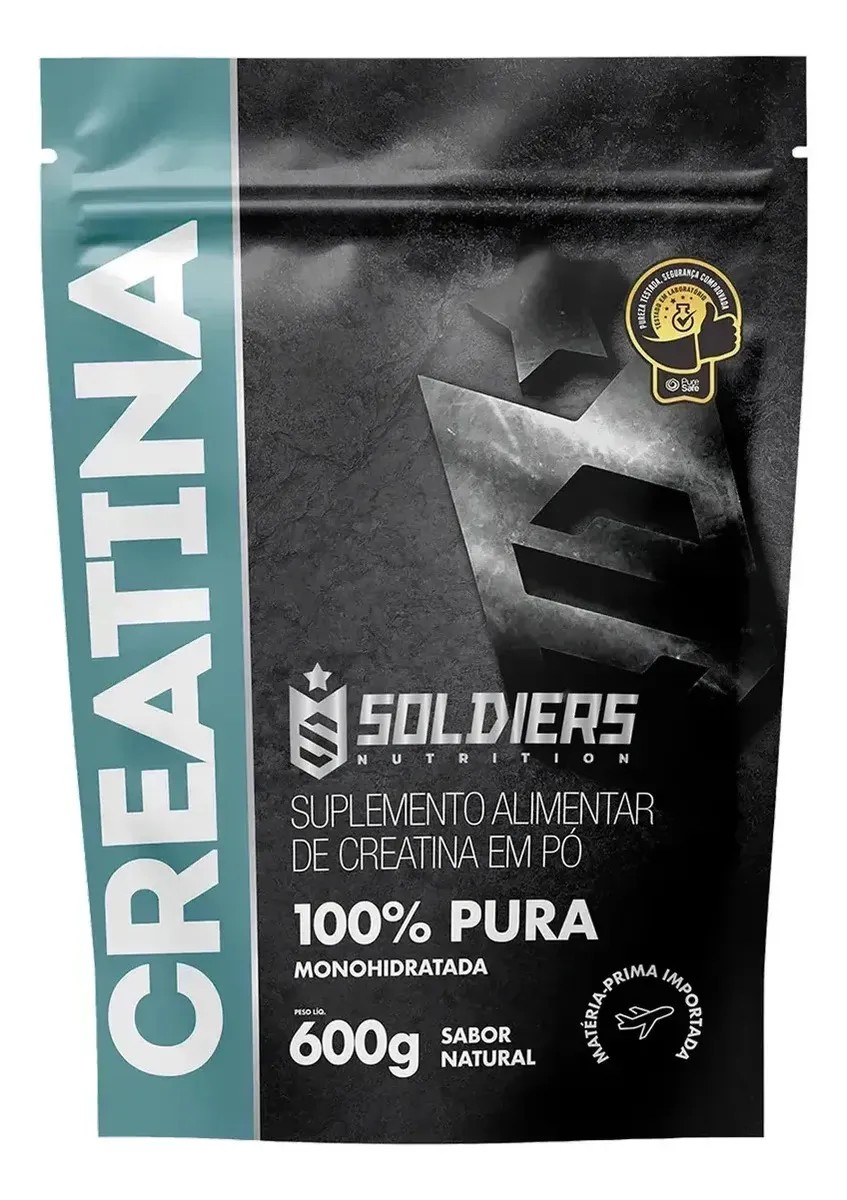 Creatina Monohidratada 600g Soldiers Nutrition 100% Pura