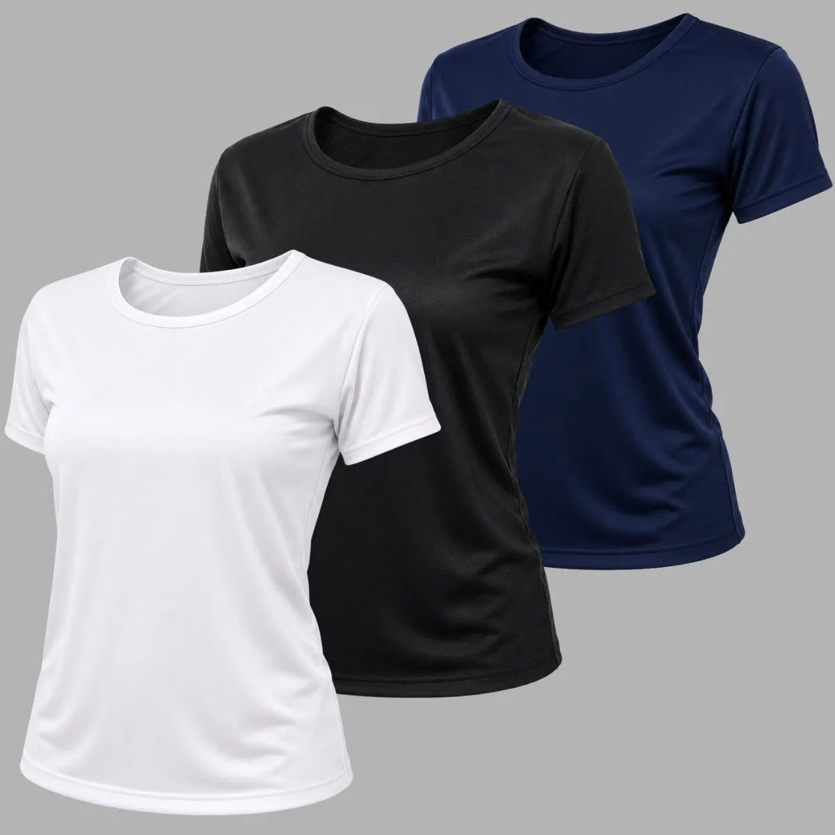 Kit 3 Blusas Fitness Dryfit Caminhada Academia Feminina