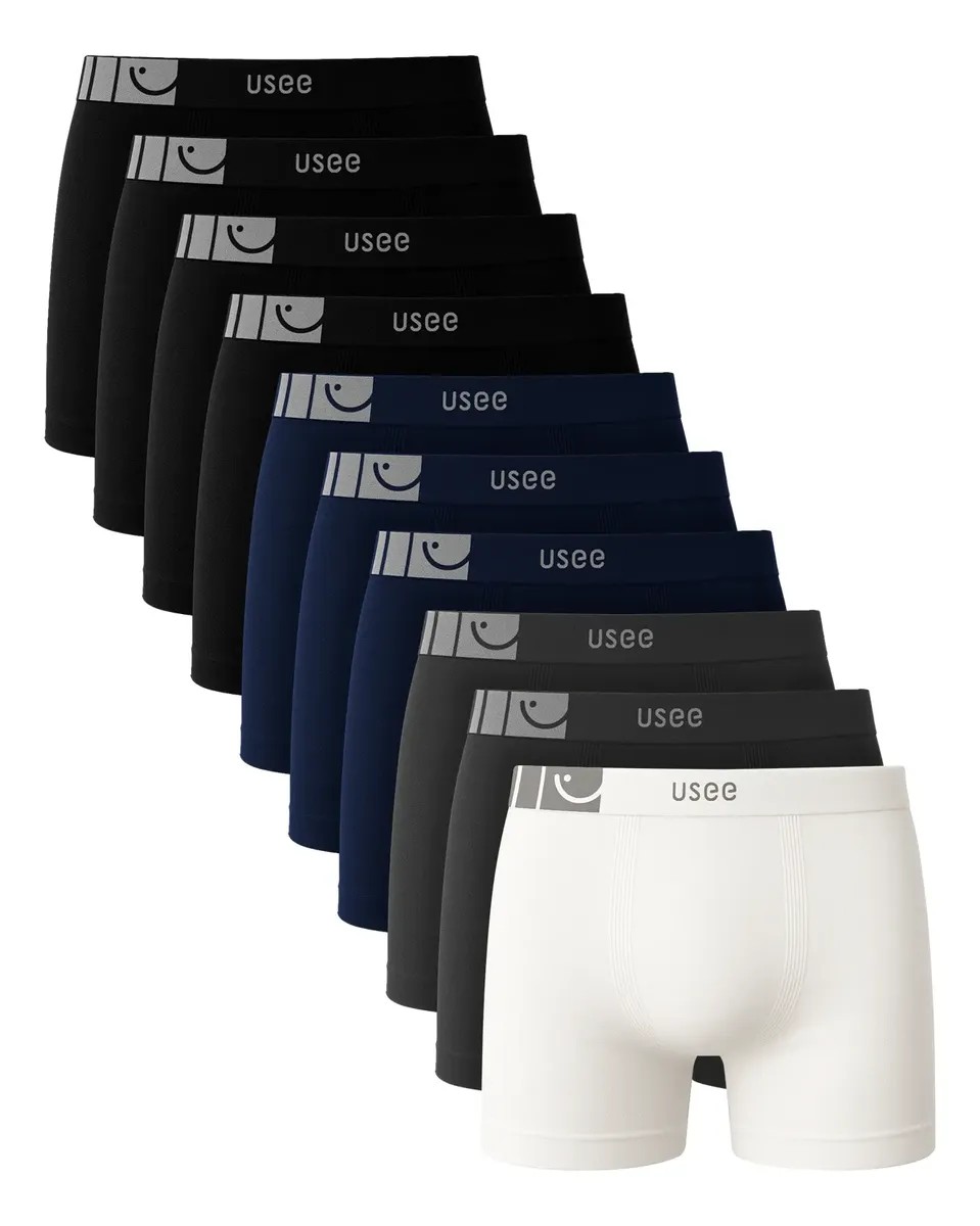 Kit 10 Cuecas Boxer Microfibra Usee Brasil