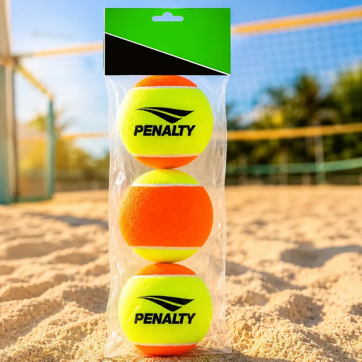 Kit 3 Bolas De Beach Tennis - Penalty Bolinhas Stage 2 Areia