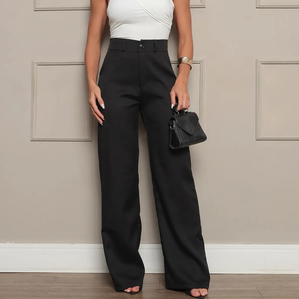 Calça Pantalona Alfaiataria Premium Wide Leg (várias cores)