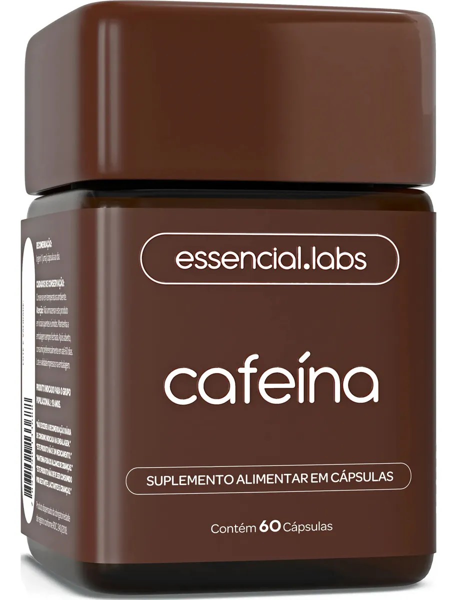 CAFEÍNA 100% PURA 200mg por Cápsula - 60 Cápsulas - Termogênico