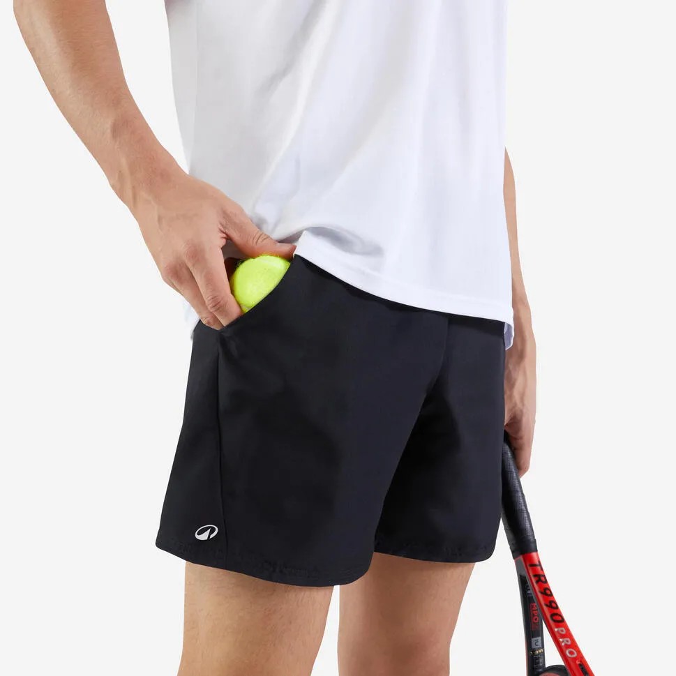 Shorts Masculino De Tênis Dry 100 Artengo Preto Liso Gg
