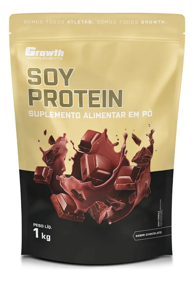 Proteína Isolada de Soja - Growth Supplements - Sabor Chocolate - 1 kg