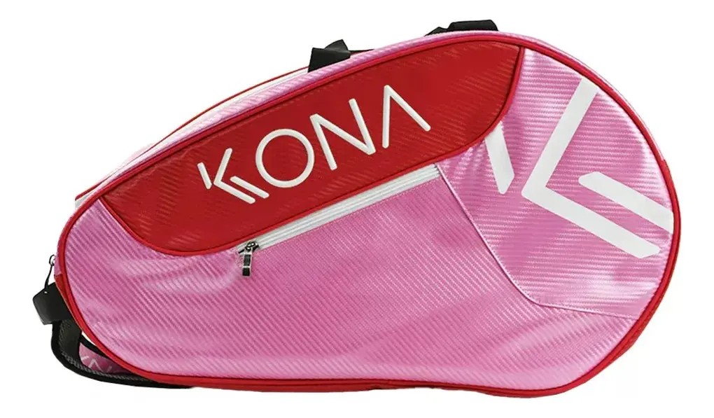 Raqueteira Beach Tennis Kona Rosa/vermelha