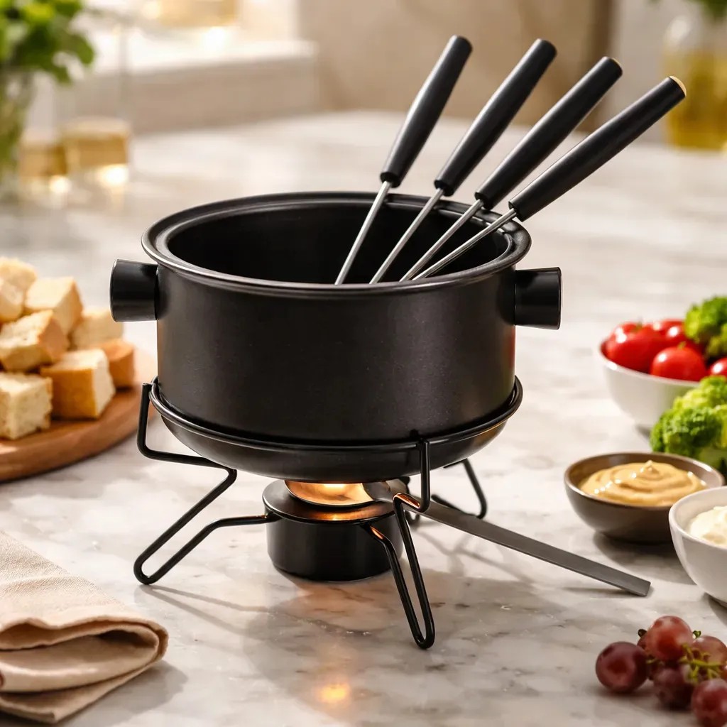 Conjunto De Fondue Panela Antiaderente 700ml 7pcs