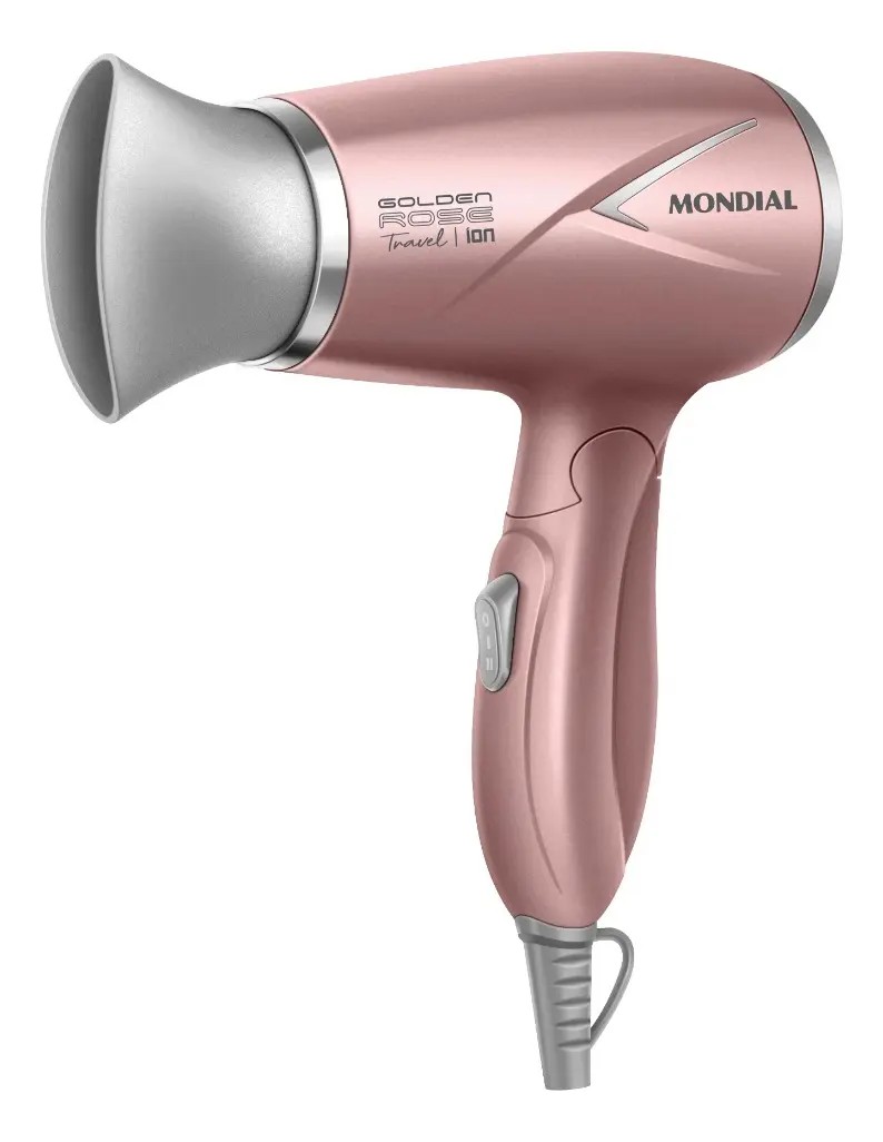 MONDIAL Secador de Cabelos Travel, Golden Rose, 1200W, Bivolt - SC-47-GR