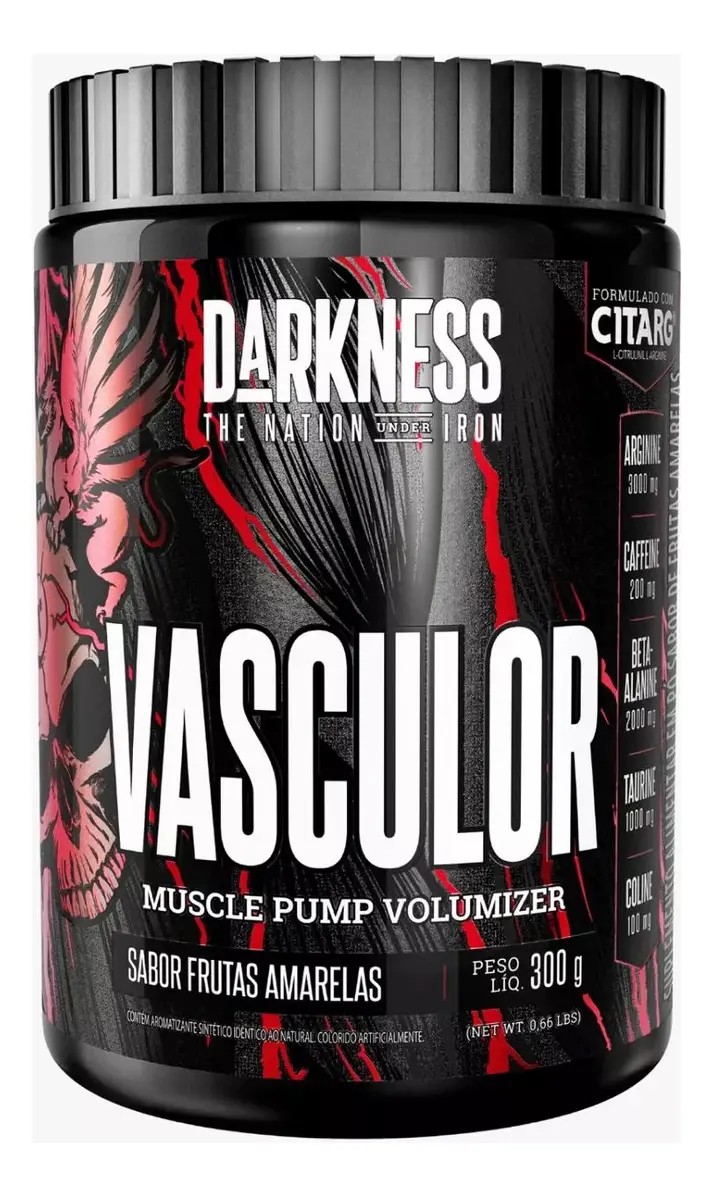 Vasculor Pré Treino Frutas Amarelas 300g Darkness