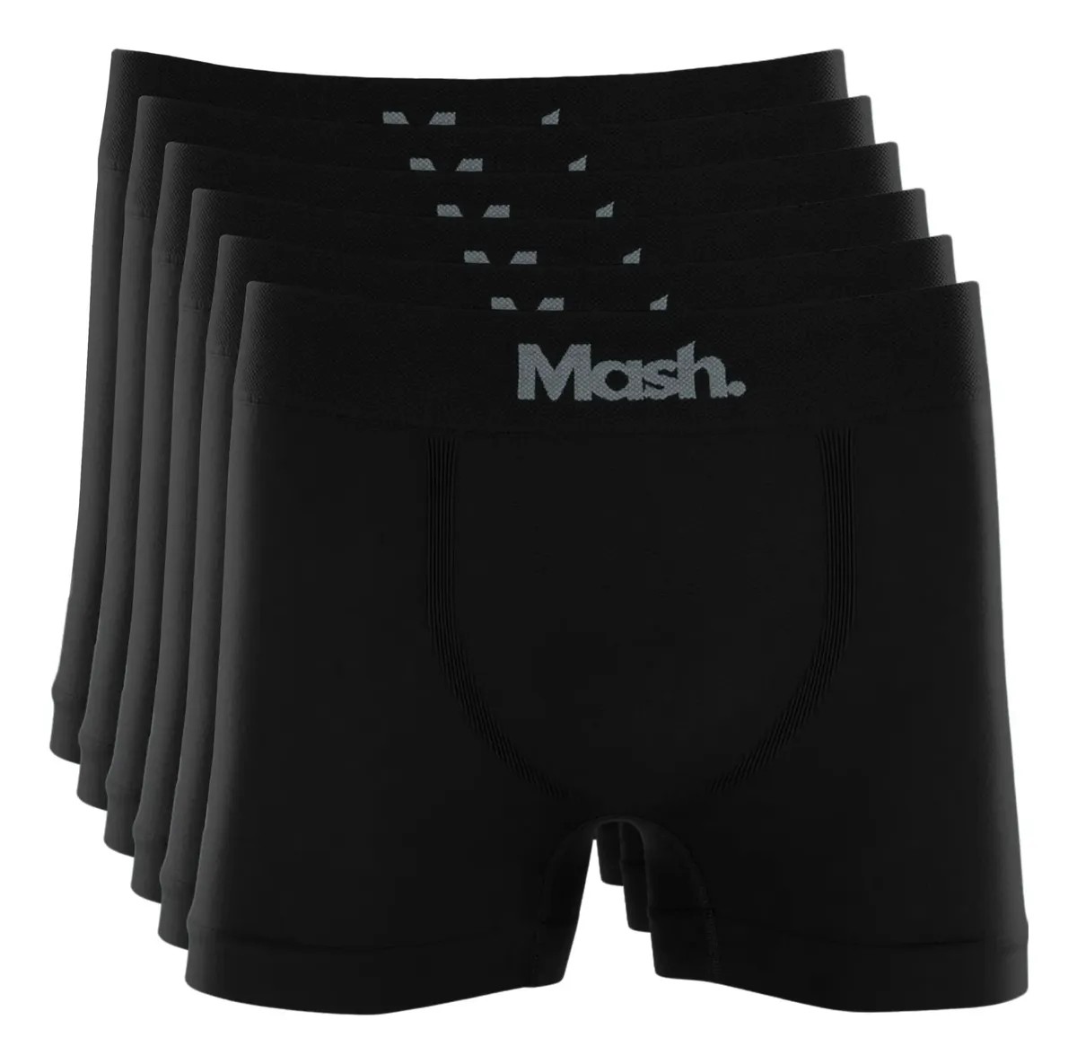 Kit 6 Cuecas Boxer Mash Poliamida Toque Gelado