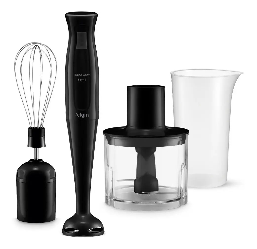 Mixer Vertical Turbo Chef Elgin 3 em 1 200W Preto 110V