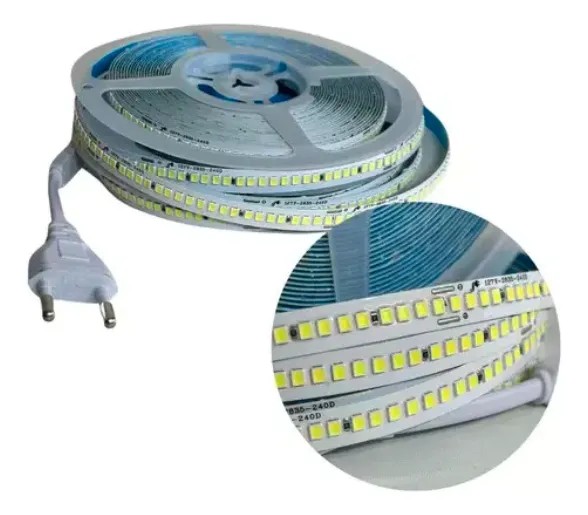 Fita De Led 220v Branco Quente 24w Ip44