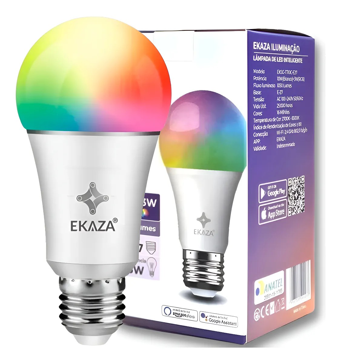 Lâmpada Inteligente Ekaza RGB 9W