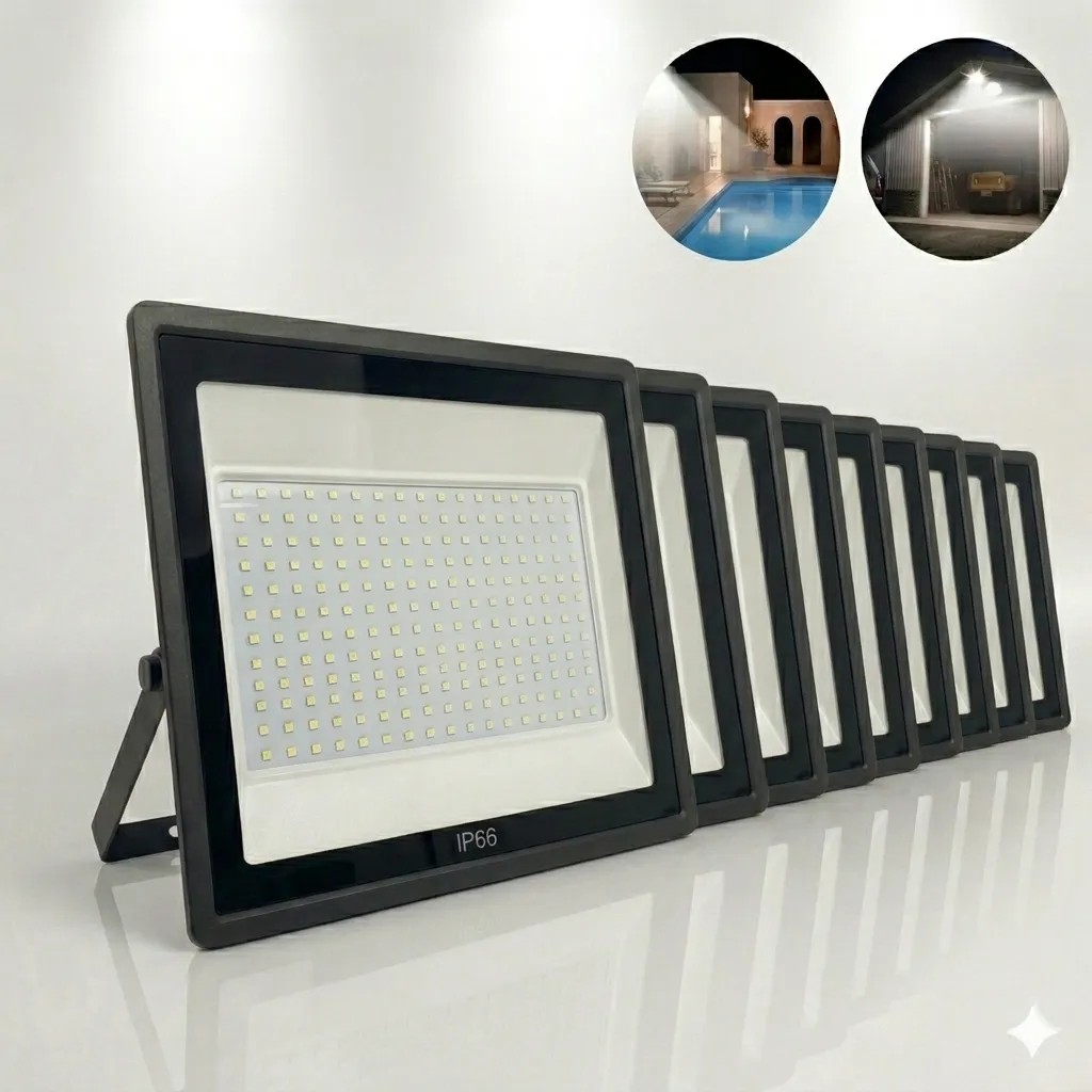 Kit 10 Refletor Led Grande 1000w Campo De Futebol