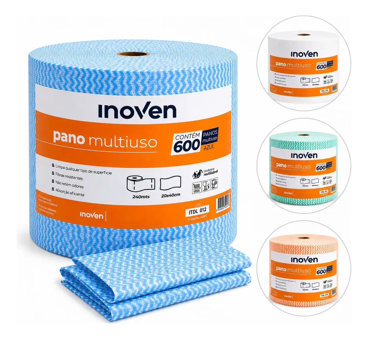 Perfex Inoven 600 panos 20x40cm: limpeza impecável garantida! ✨