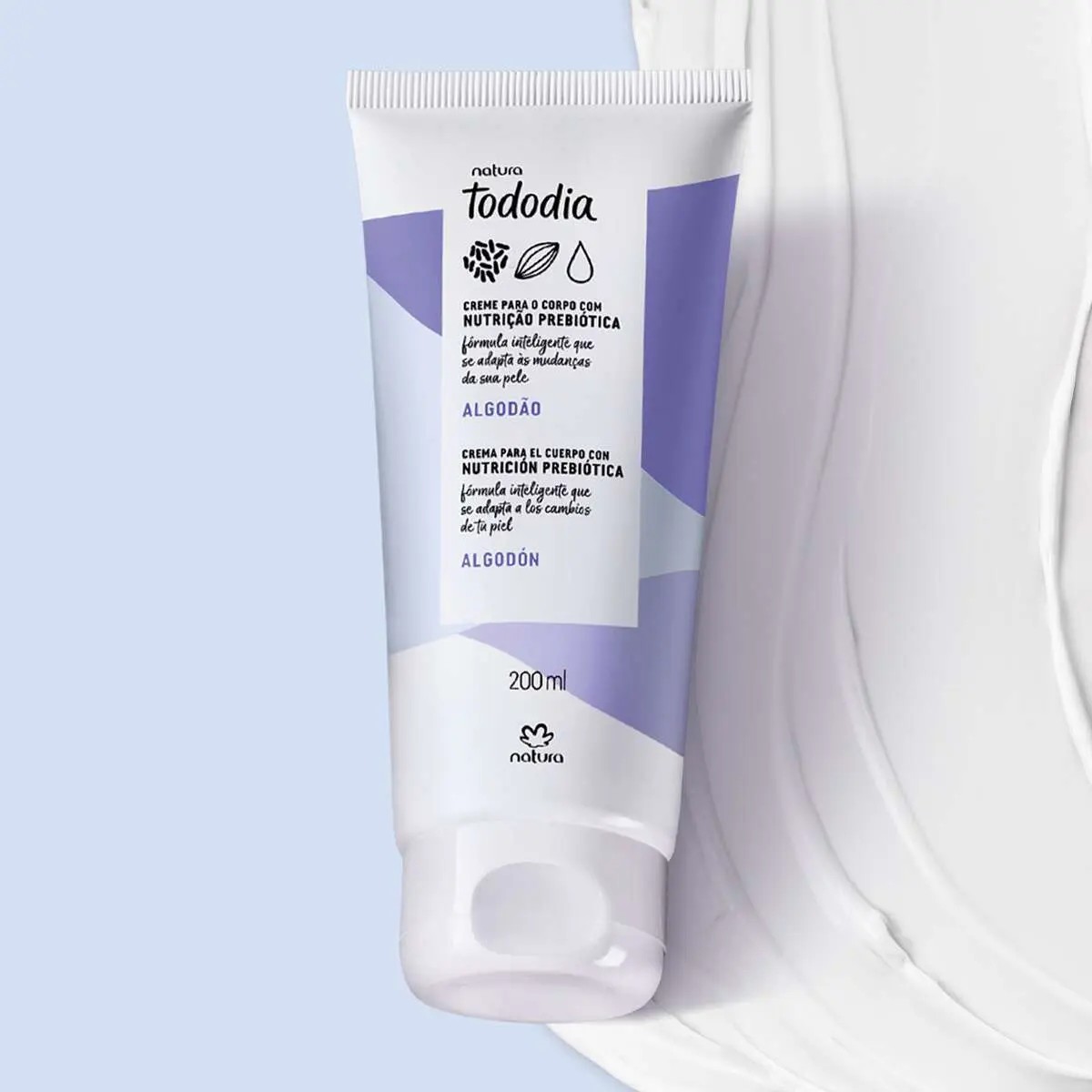 Creme Nutritivo para o Corpo Natura Tododia Algodão 200ml