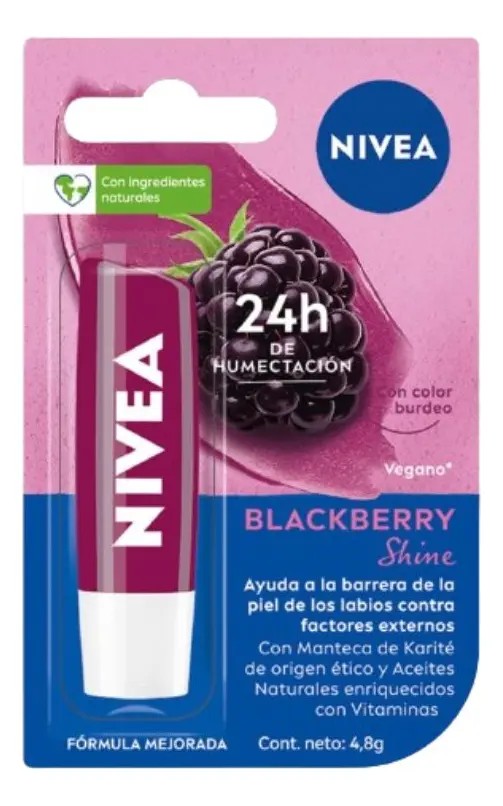 Bálsamo labial NIVEA BlackBerry Shine 4.8g
