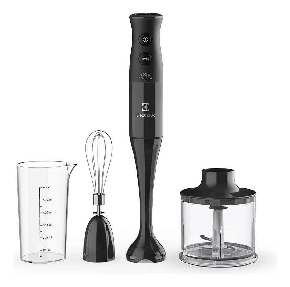 Mixer 3 em 1 Electrolux Preto 400W com Tecnologia TruFlow (EIB10) 220V
