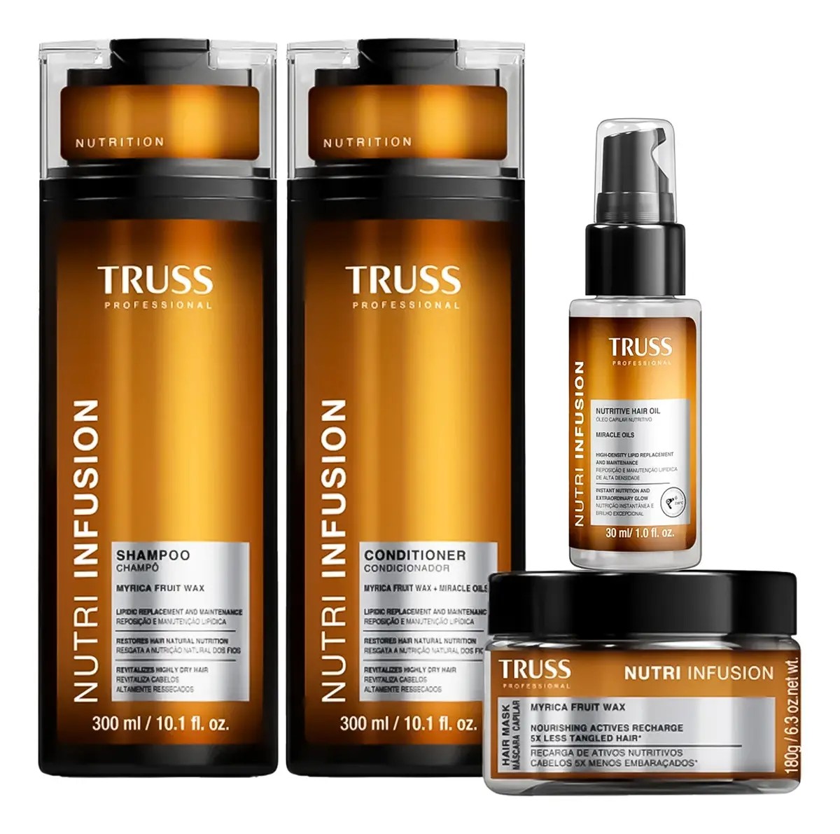 Shampoo + Condicionador + Máscara + Óleo Nutri Infusion - Truss