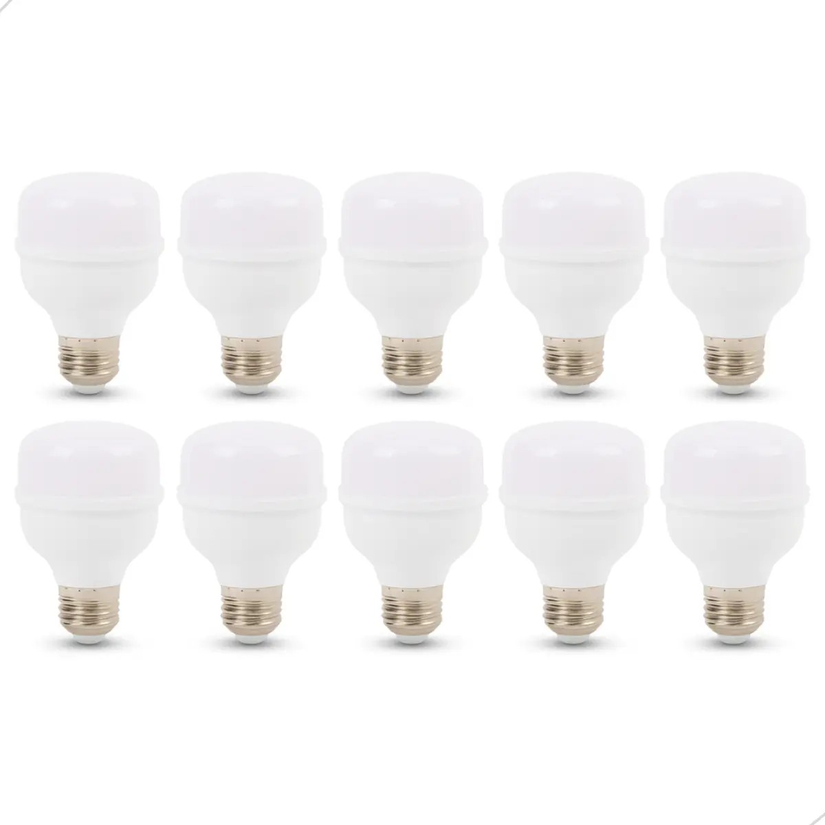 Kit 10 Lâmpada Led Bulbo 30w 6500k E27 Alta Potência Bivolt 127/220v Branco-frio