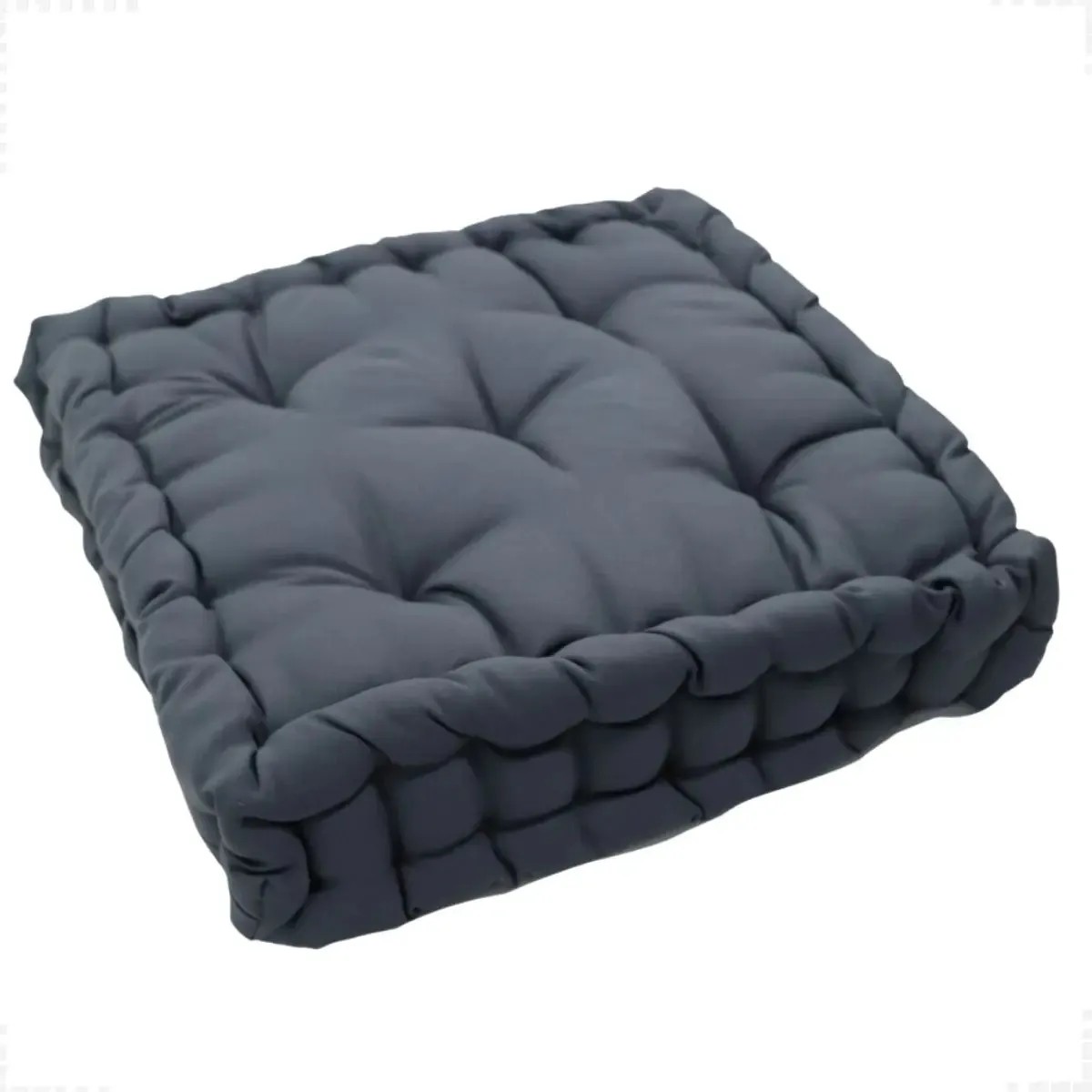 Almofada Cheia Futon Alta Turca Cor Lisa 40x40x10cm Chumbo Liso