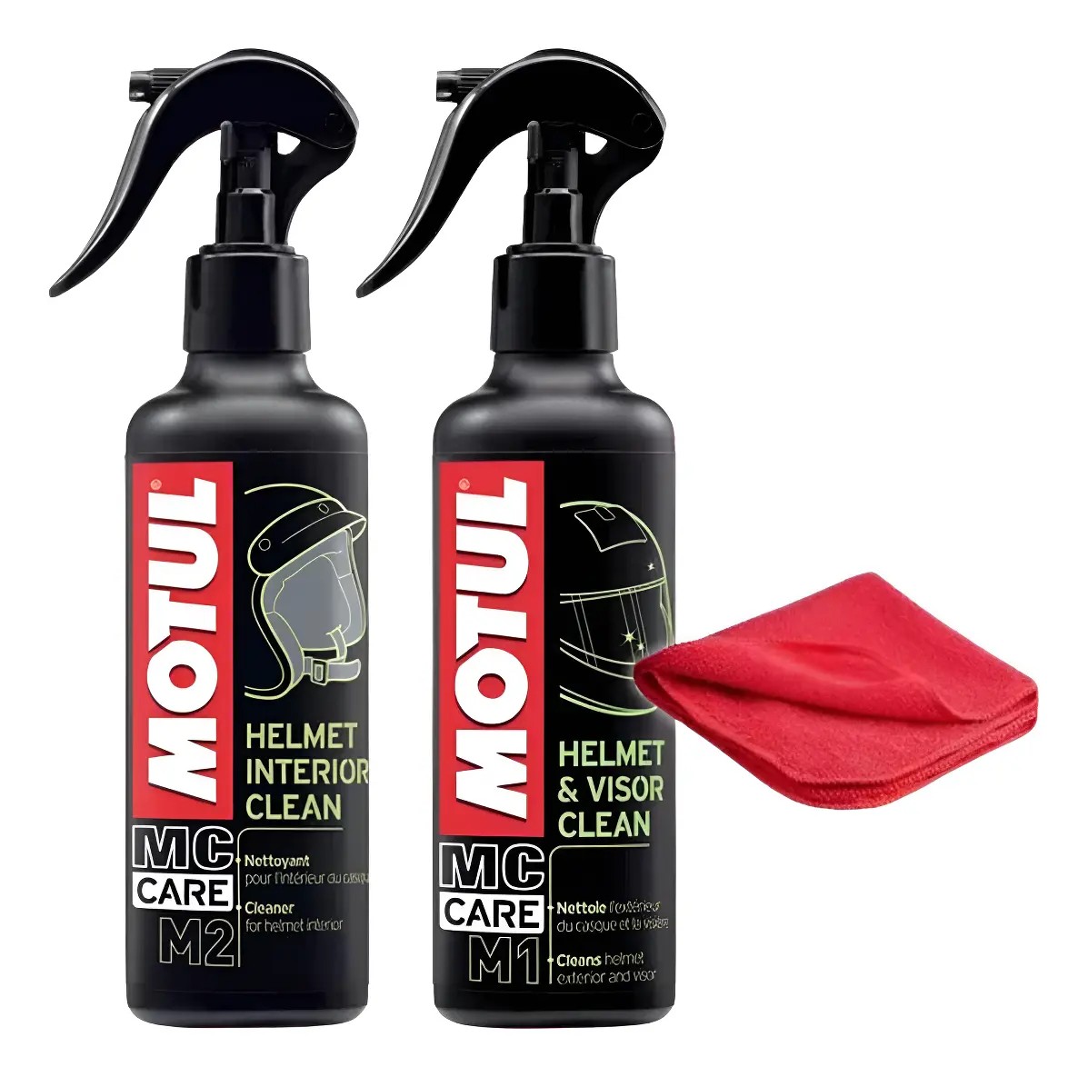 Kit Limpeza E Hidratação Motul Capacete Mc Care M1 + M2