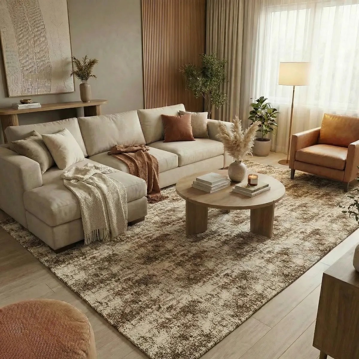 Tapete Extra Grande 3,00x2,00 Para Sala Amplo Confortável 3 M Marrom