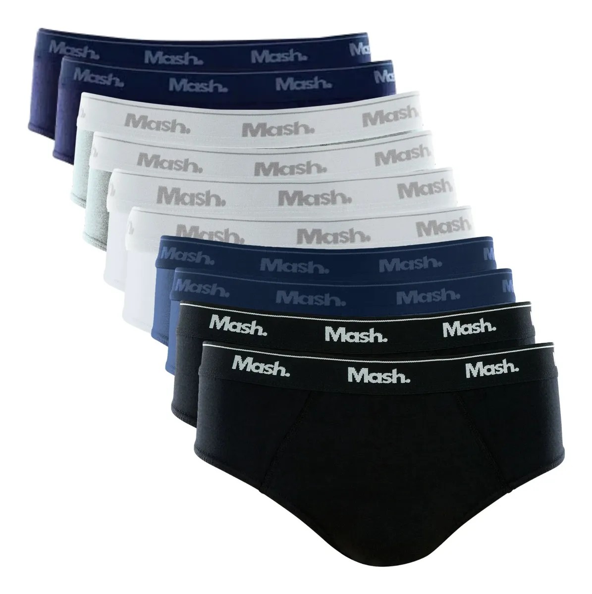 Kit 10 Cuecas Mash Masculino Slip Algodão Cotton Original