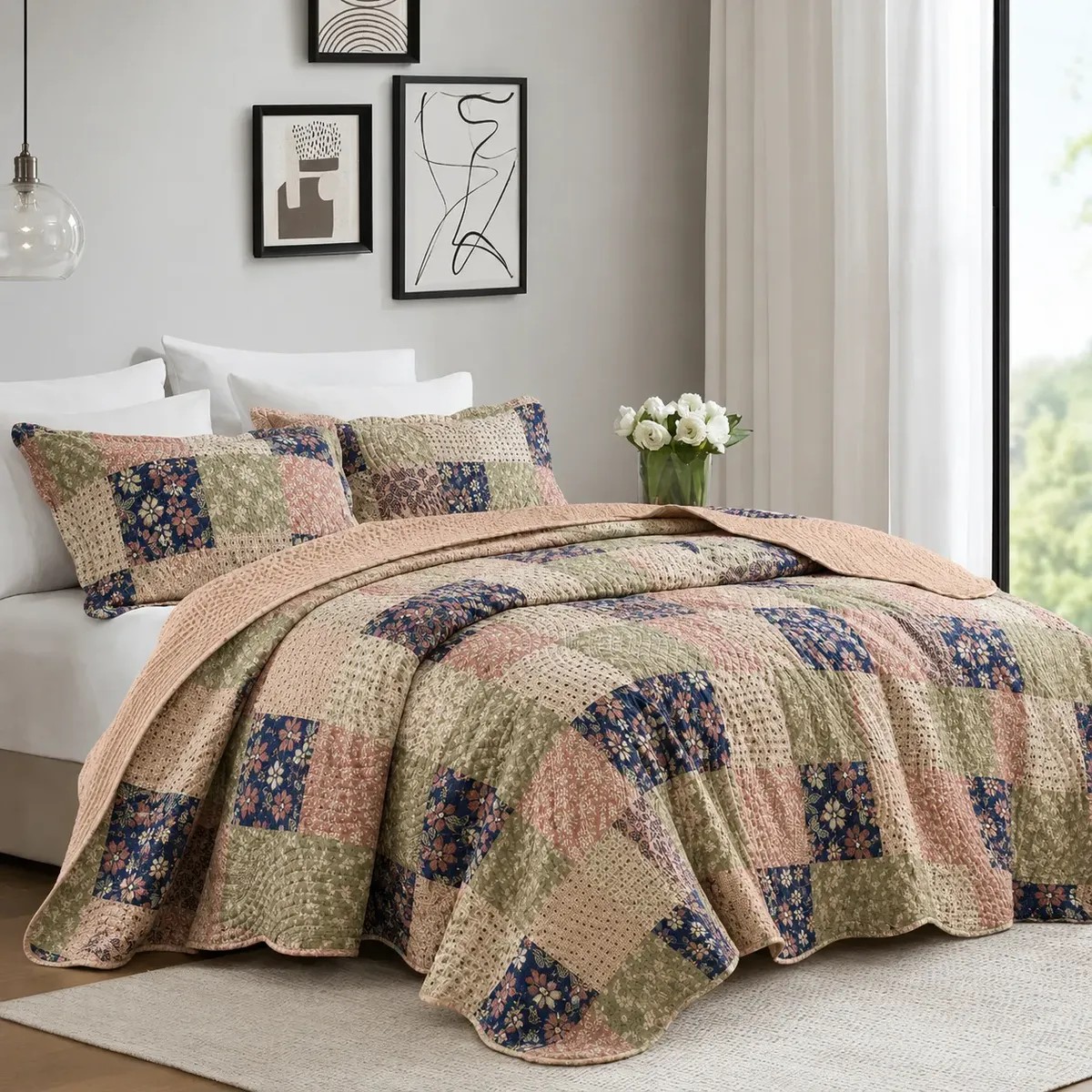 Jogo De Cama King Cobre Leito Super Luxo Colcha Dupla Face Estampa 3