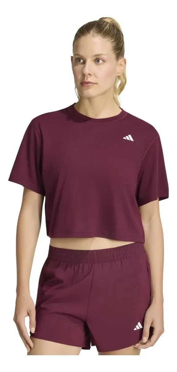 Camiseta adidas Feminina Kt1226 Borgonha Caveira Pp Lisa