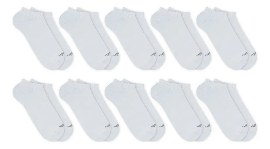 Kit Meia Invisível Mash 10 Pares Algodão Sem Cano Esportiva