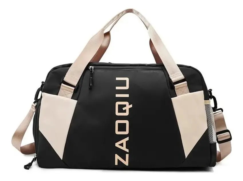 Bolsa de Viagem de Mão Grande Preta para Bordo e Academia