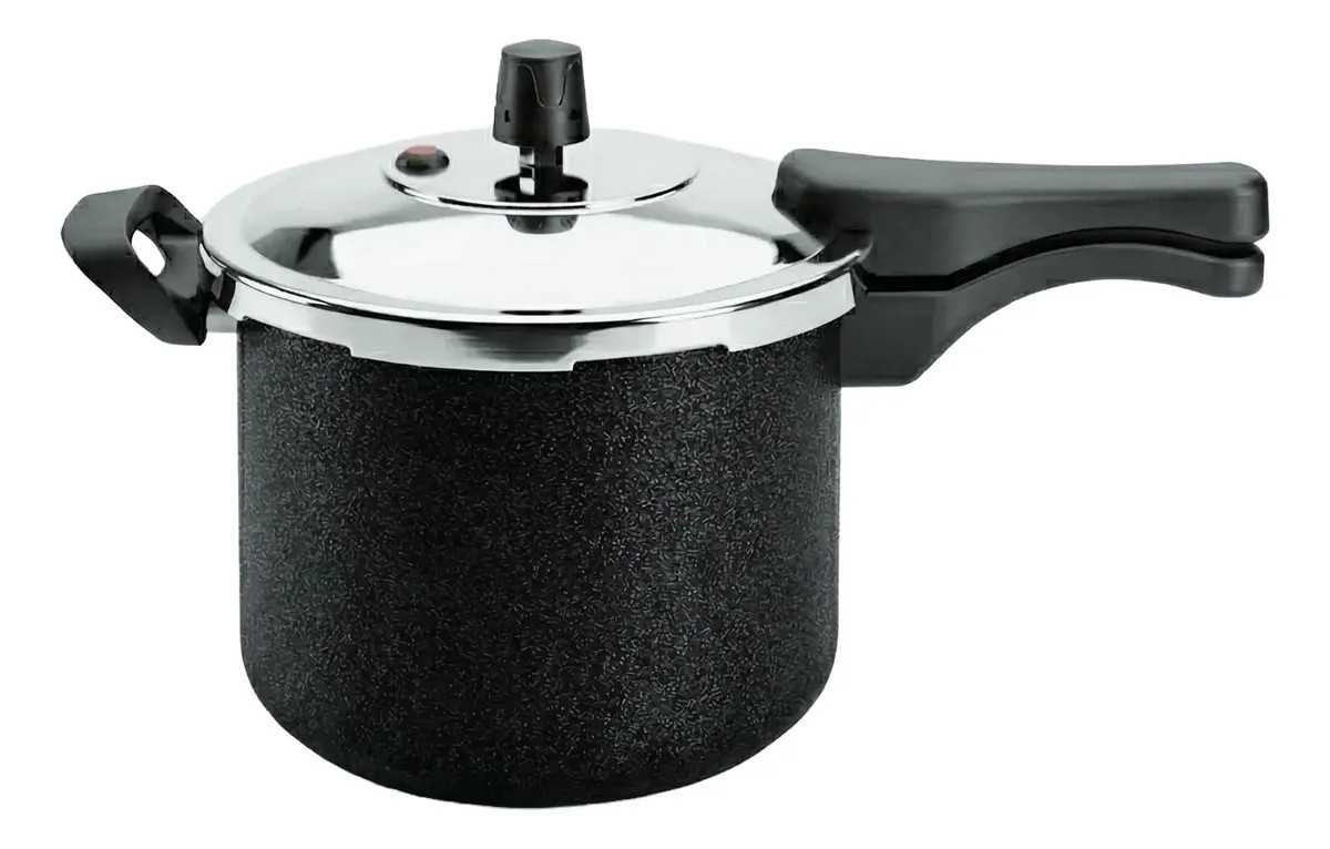 Panela De Pressão Triunfo 4,5 L Fechamento Externo Cor Preto Craqueado