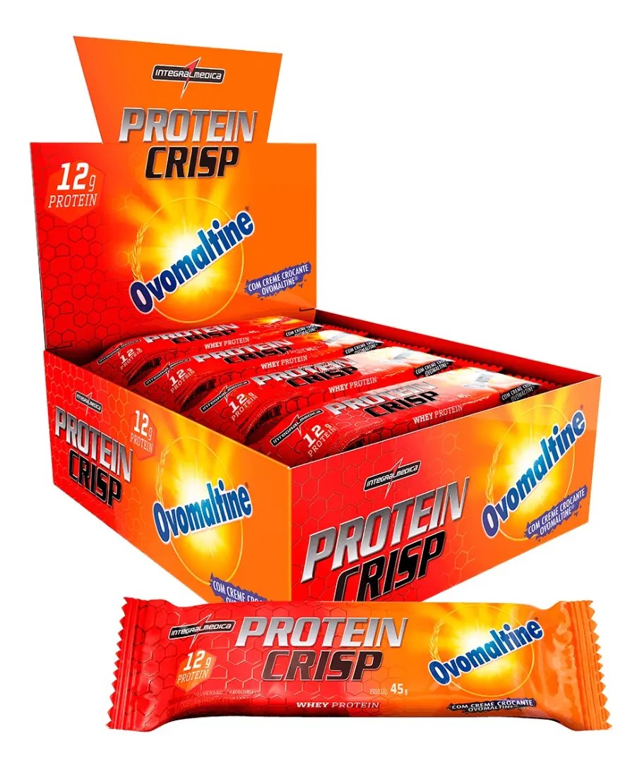 Barra Integralmédica Proteínas Nutricional/esportivo Protein Crisp Bar 12 Unidades 540g Display Ovomaltine