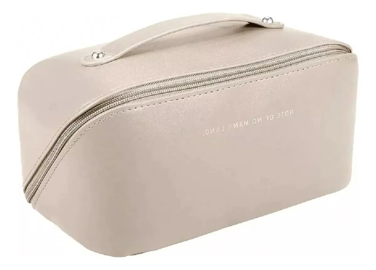 Bolsa Necessaire Organizador Porta Maquiagem Higiene Meiling Bege Luxo Lady Lisa