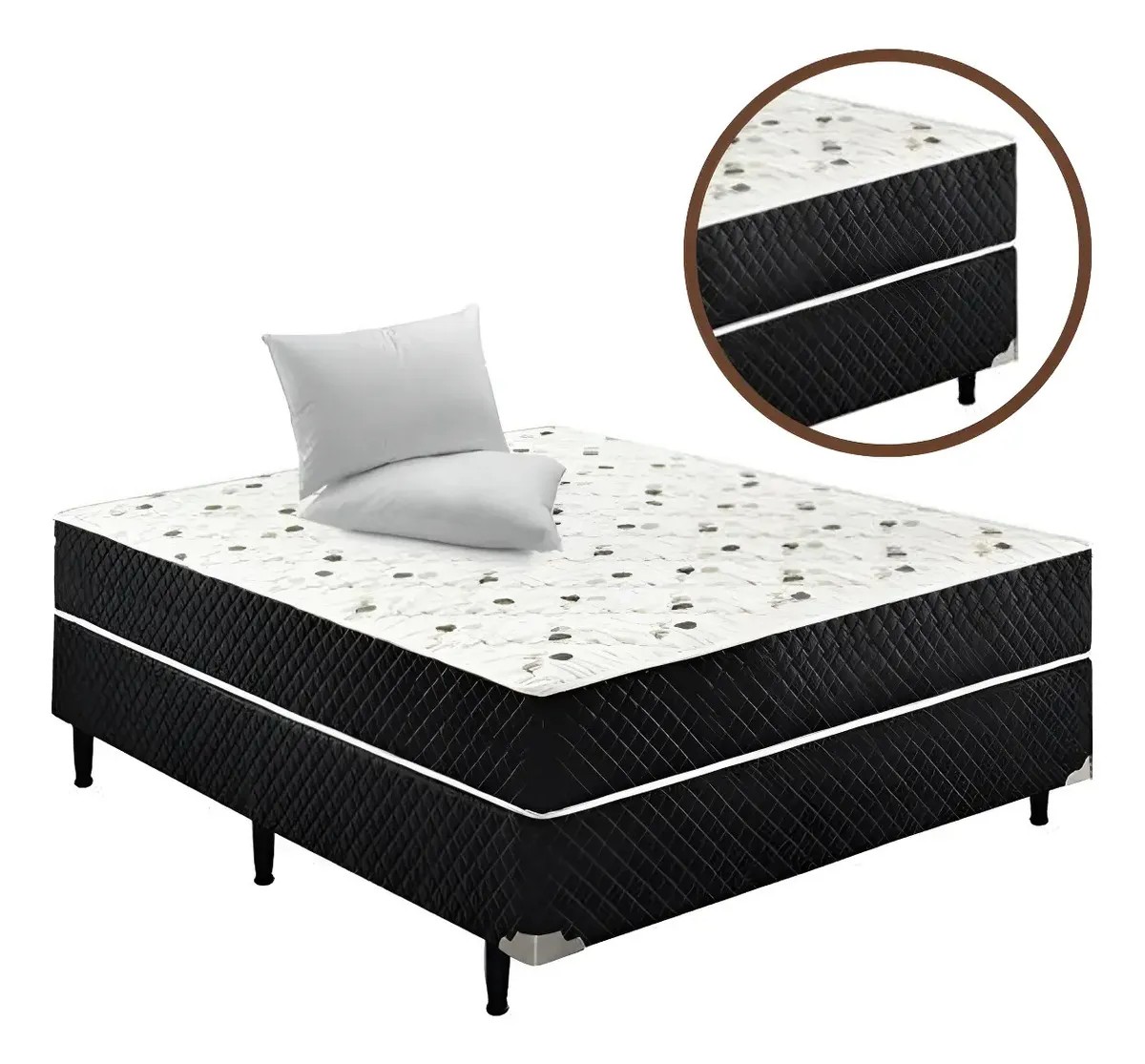 Cama Box Casal Ortopédica para Coluna Firme com Densidade 28 e Antiacáros