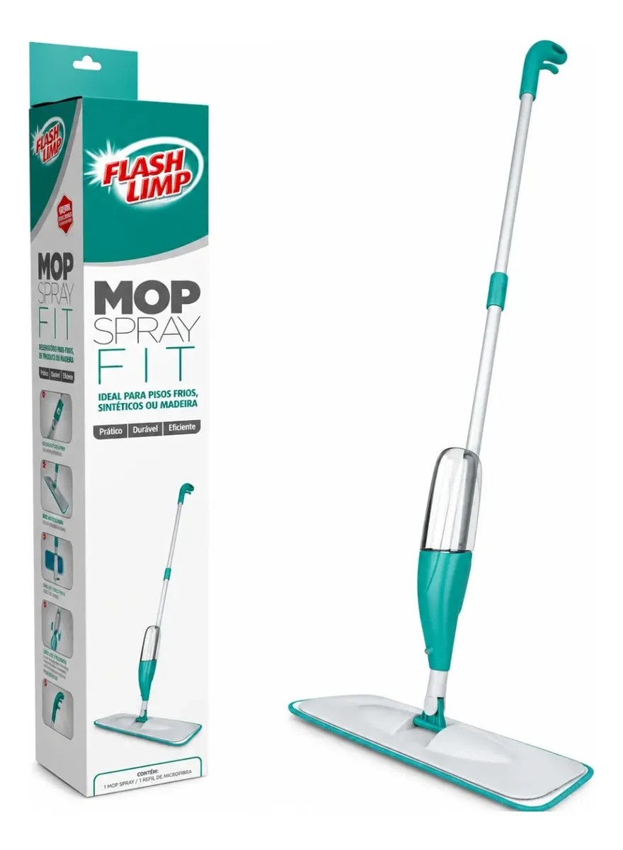 Mop Úmido Bruxa Algodão C/ Rosca 190g Bettanin Kit 2 Unid Bege