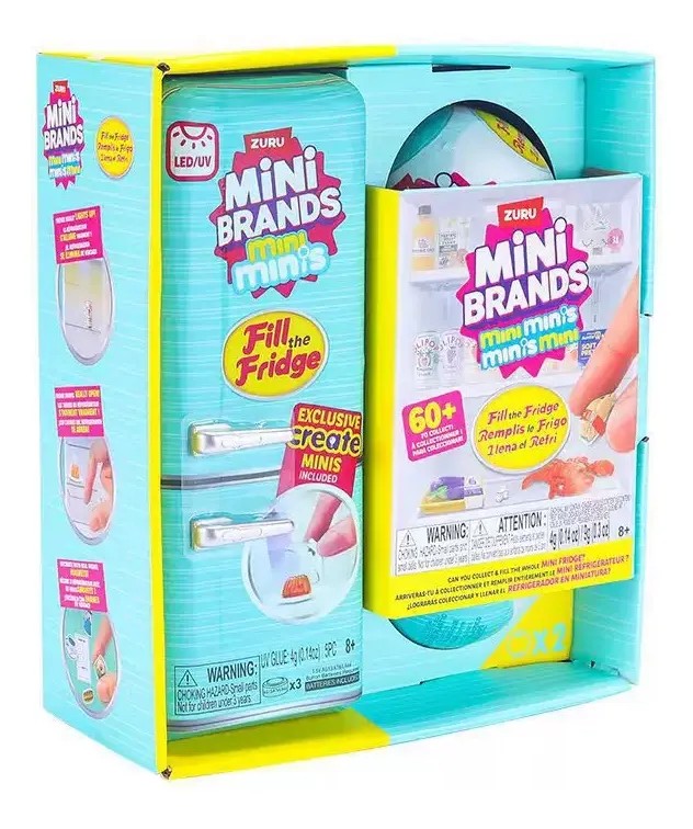 Mini Geladeira Brinquedo Zuru Mini Brands 2 Azul