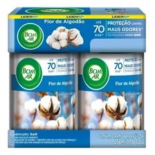 Bom Ar Automático Aerossol Refil Flor De Algodão Com 2 Un