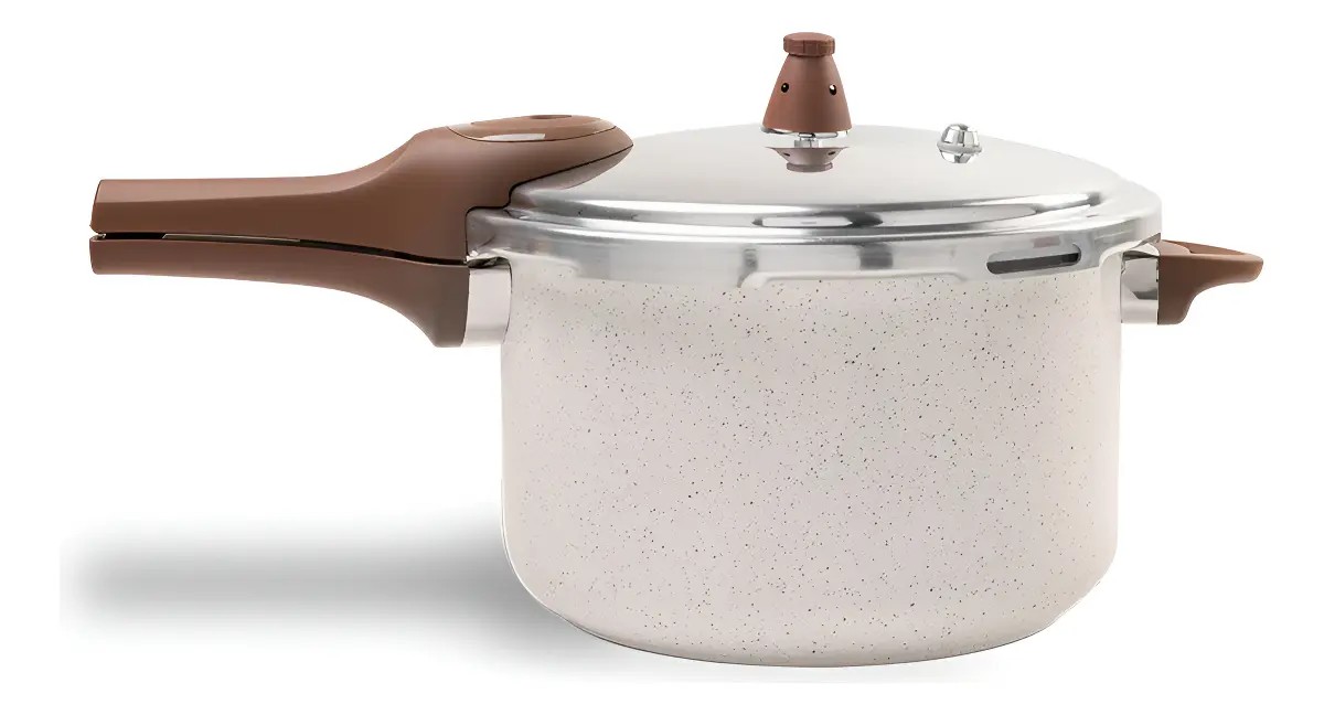 Panela Pressao Brinox Ceramic Pressure Indução 6,8l Vanilla