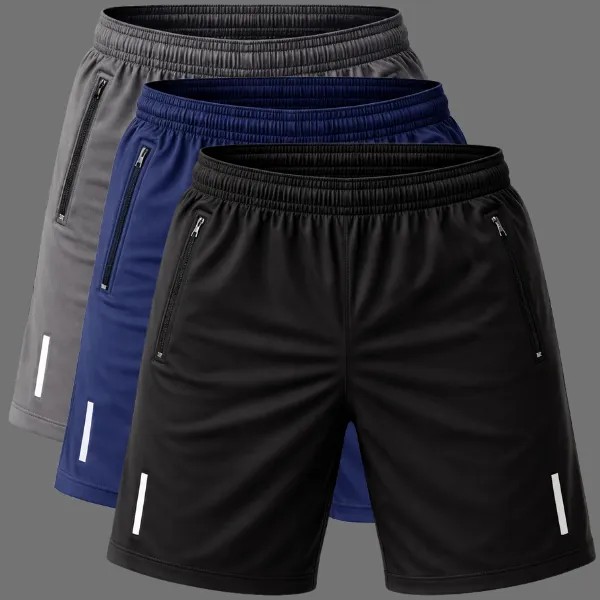 Kit 3 Bermuda Masculina Poliéster Pra Academia Caminhada Kit 1 Gg