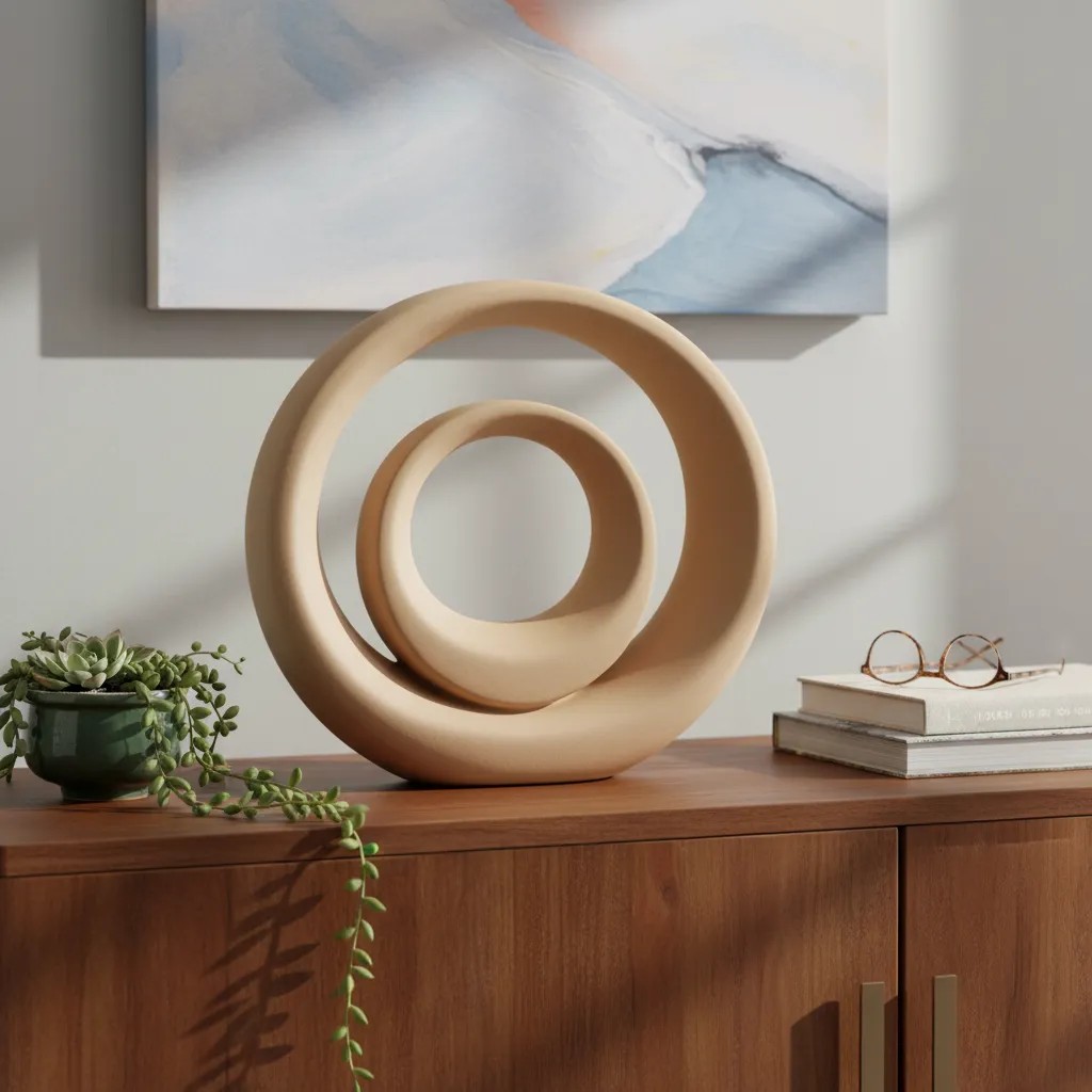Conjunto Aliança Cerâmica Decoração Enfeite Rack Sala Quarto