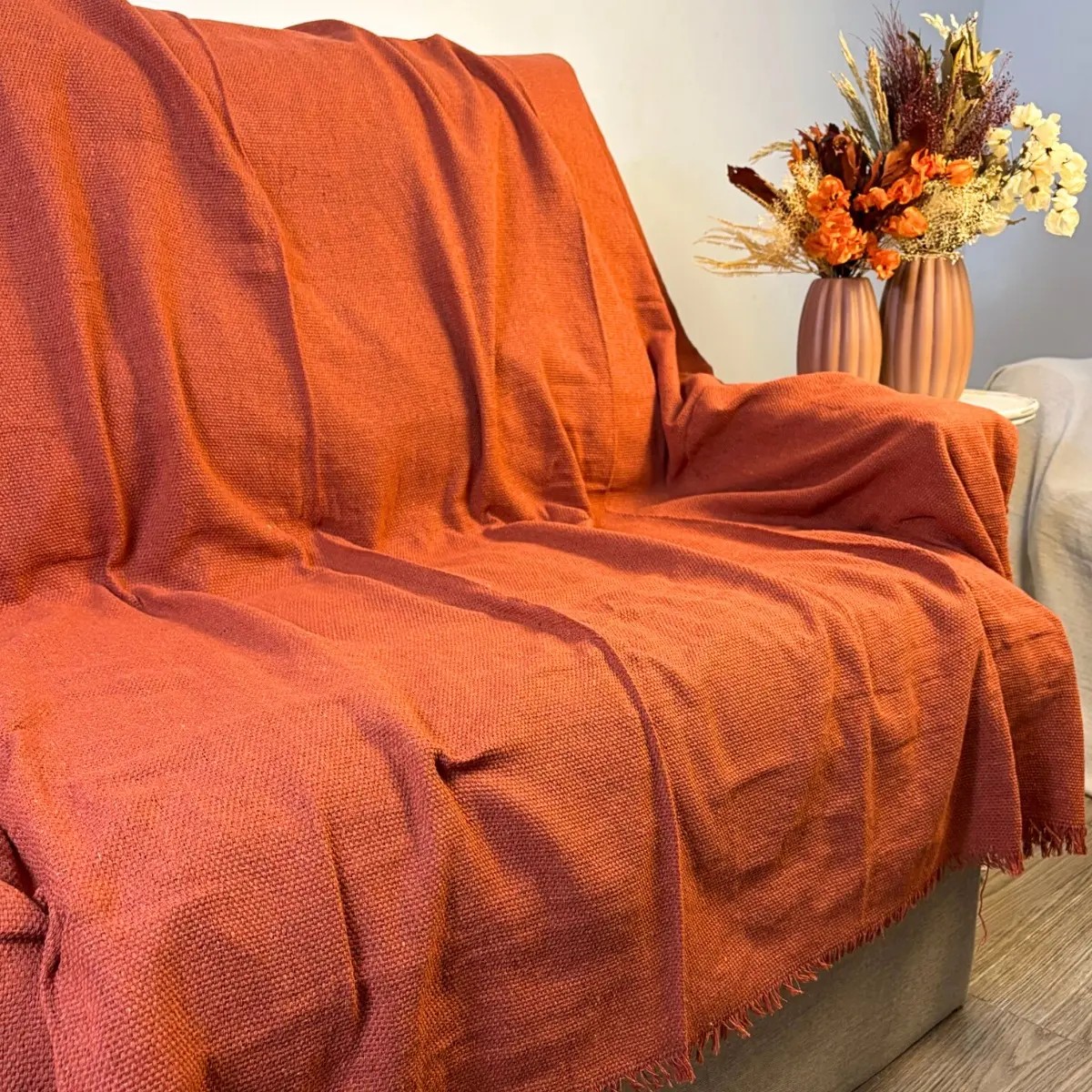 Manta Sofá 4 Lugares Super Grande King 400x180cm Algodão