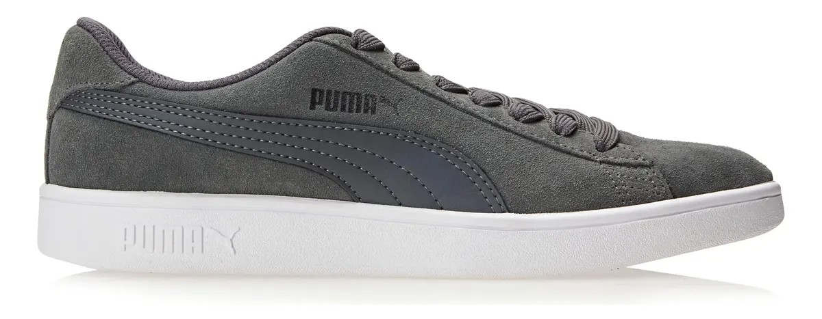 Tênis Masculino E Feminino Smash V2 Bdp Puma Grafite, Preto E Branco Liso 40